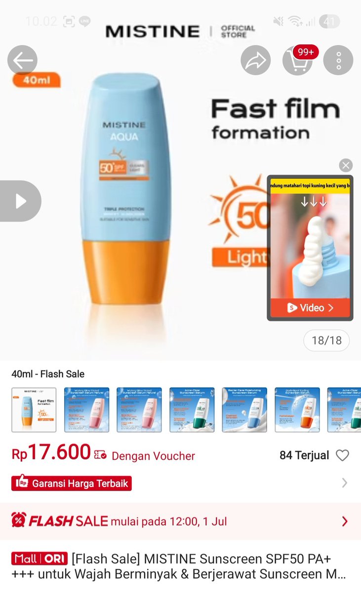 terrybemine's tweet photo. MOA KALI AJA ADA YANG MAU NYOBAIN MISTINE SUNSCREEN KAYAK YG DIPEGANG YEONJUN, SEKARANG LAGI SALE DI SHOPEE JADI 18K AN AJA 
 https://t.co/5TFJzv2Vnt https://t.co/E9zd57Rrsh