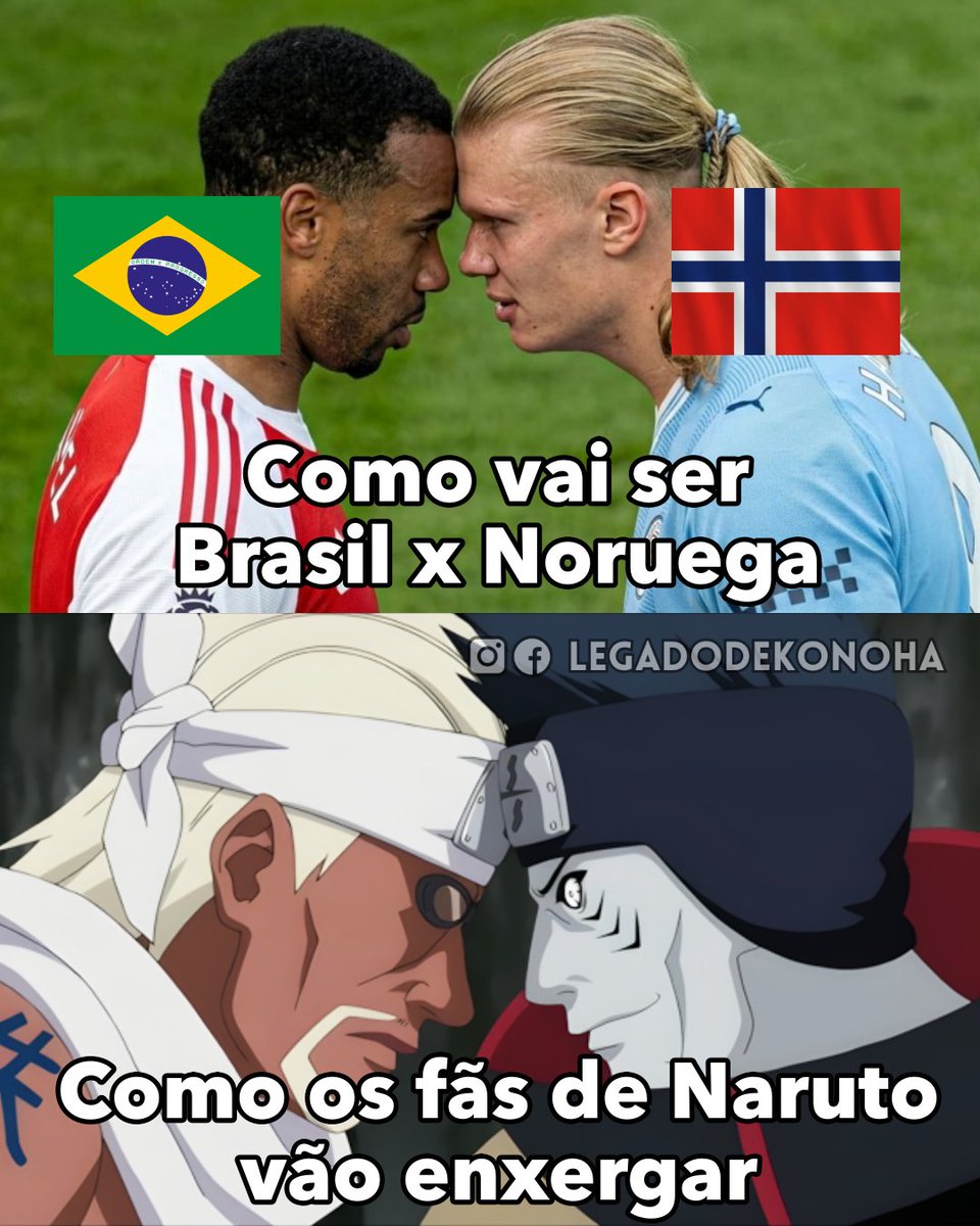legadodekonoha's tweet photo. Brasil x Noruega vai pegar fogo 🔥
Gabriel Bee vs Erling Kisame https://t.co/99v6RZZB9q