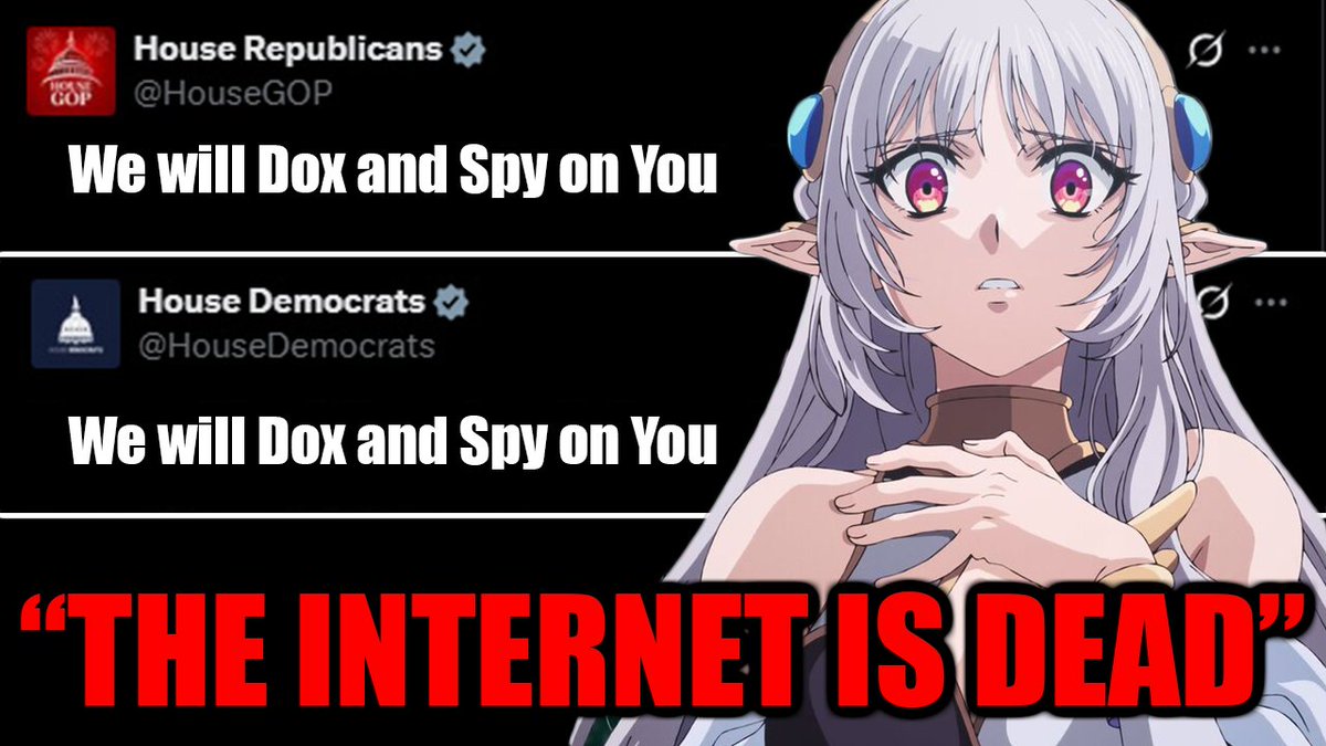 ChibiReviews's tweet photo. It gets worse.. Within the "KIDS Act" the Government states they expect every single site on the internet to always "KNOW" if someone is an adult or minor. Now its up to the senate to determine the fate of the Internet, but both sides want this. https://t.co/wRbGDpflR6 https://t.co/ONUEWJOzX8