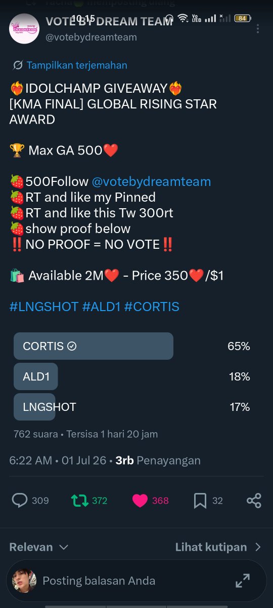 njaemlv's tweet photo. @votebydreamteam for #CORTIS https://t.co/iE0qrnIA29