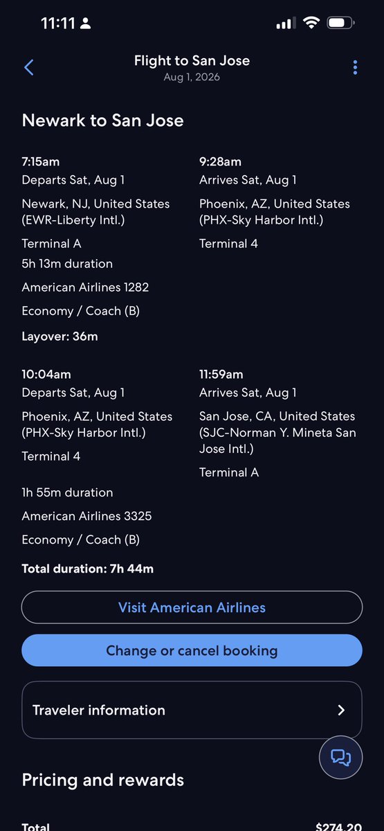 Vineeth5252's tweet photo. @AmericanAir I have booked my flight from newark to sanjose and due to sudden change in plans i’m thinking to cancel &amp; american airlines says no refund. I was at-least expecting airline credit. Bad customer experience. I now know what flight to avoid for my future travel!!! https://t.co/sy8nFCR3jq