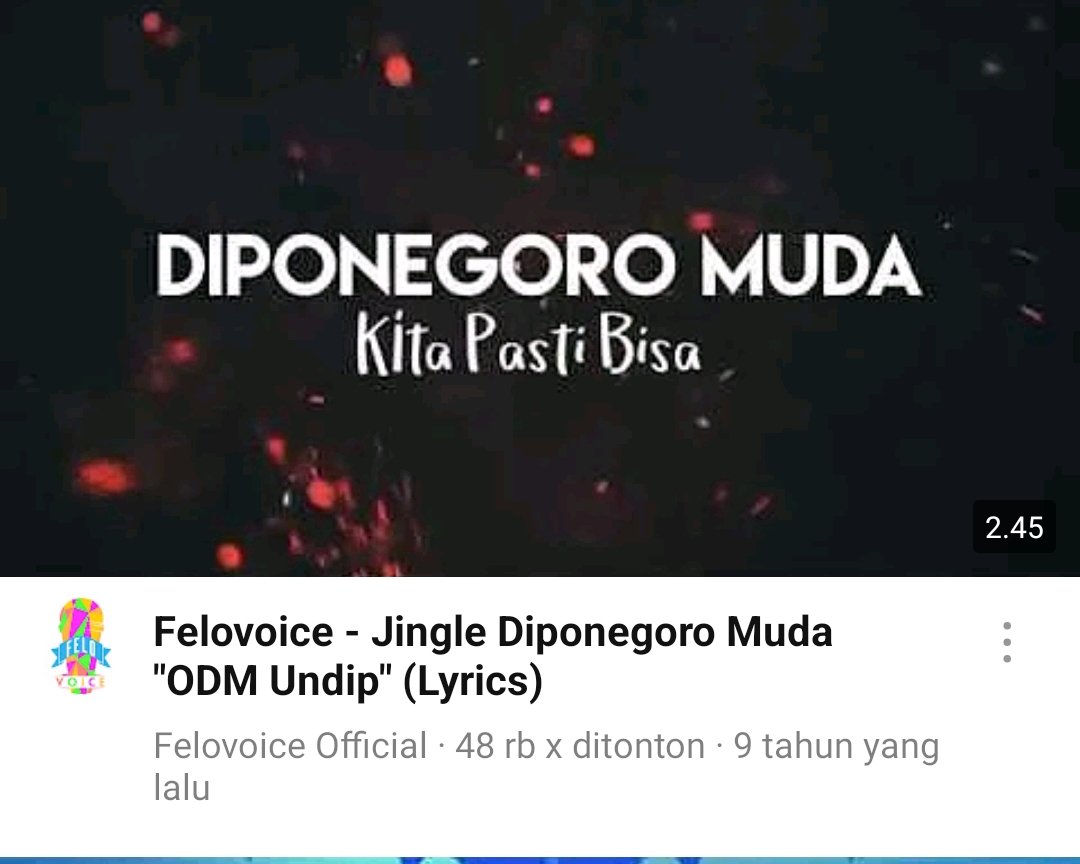 sitifat_71's tweet photo. Jujurly gue lebih suka ini sih sebagai jingle ODM UNDIP. https://t.co/cb0jtgzp4l