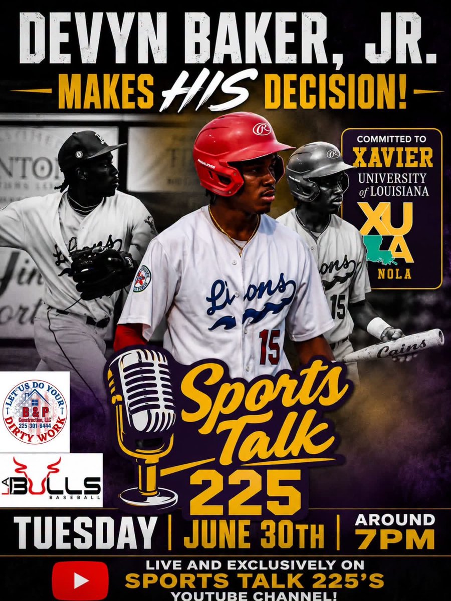 devynbakerjr's tweet photo. I am 100% committed to Xavier University of Louisiana! #goldrush #xula @XulaBaseball @xulagold https://t.co/kNus9mrzH3