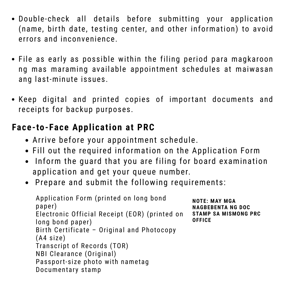 AssethCPA's tweet photo. PRC FILING GUIDE💚

CPALE October 2026 takers, this guide is here to help make your application process easier and more organized.

https://t.co/vbZODTcDTD https://t.co/SOvxZaBzBu