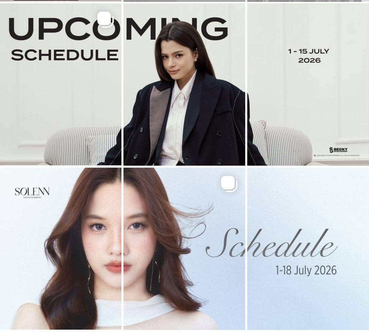 TriShuLa3dent's tweet photo. ชอบการวางตารางบนไอจีของสองบริษัท​นี้มาเลย  #FreenBecky
#srchafreen​ #beckysangels https://t.co/wwJJbKqyKx