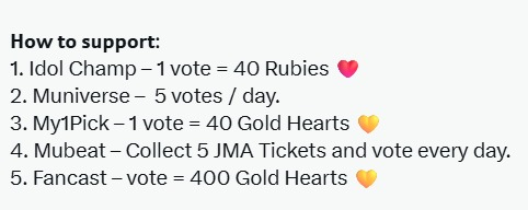 ImPoPiE's tweet photo. NCT JNJM - มีชื่อเค้าชิง JMA 

    เรามาลองสู้กันดูมั๊ยคะ #โหวตเพื่อเจโน่แจมิน คว้ารางวัลใหญ่ให้สองเจกัน 
                " Album of the Year" : BOTH SIDES 
แอพที่ใช้โหวต 
1. Idol Champ – 1 โหวต = 40 รูบี้ ❤️
2. Muniverse –  5 โหวต / วัน
3. My1Pick – 1 โหวต = 40 ใจทอง 🧡 
4. Mubeat – เก็บสะสม 5ตั๋ว ( JMA Tickets) โหวตได้ทุกวัน
5. Fancast – vote = 400 💛