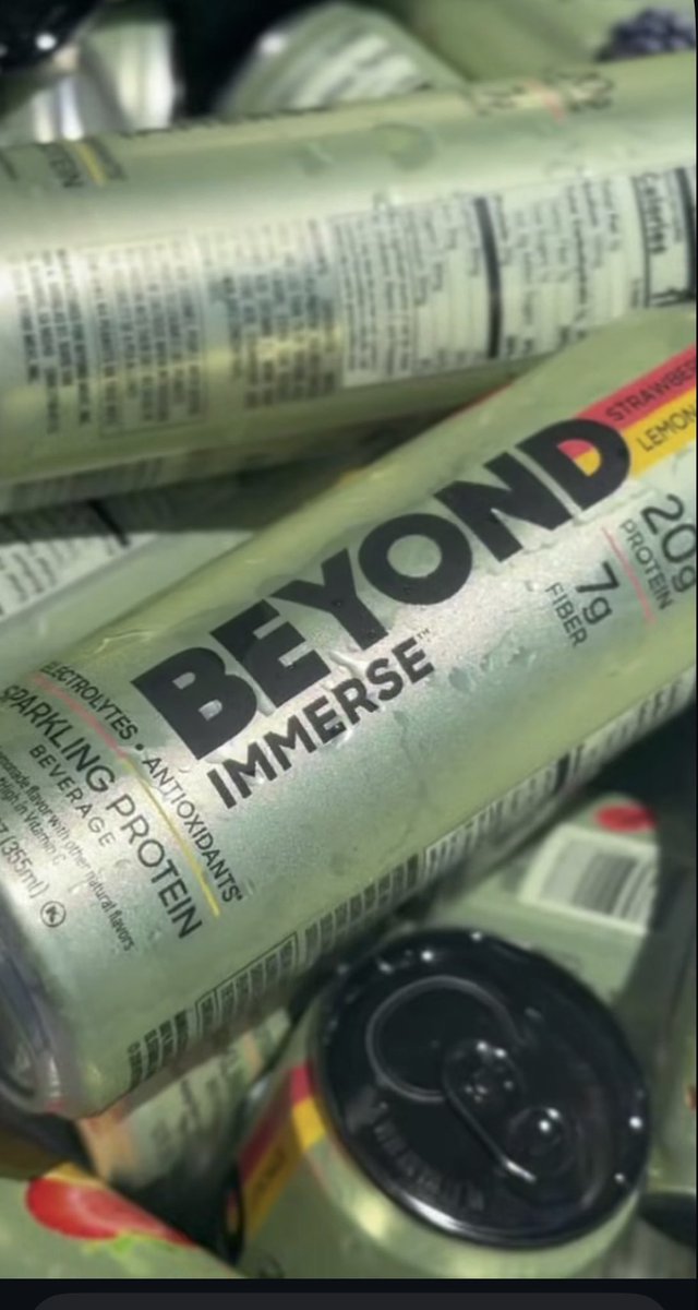 TheTradeAlchemy's tweet photo. $BYND  
This product looks sick 🔥🔥  

Crisp, refreshing sparkle meets serious nutrition. No heavy shakes, just pure refreshment with:  
• 20g plant protein (100% plant-powered)  
• 7g fiber for gut health  
• Antioxidants (Vitamin C) + electrolytes  
• Only 60-100 calories per can  

Flavors hitting different: Peach Mango, Lemon Lime, Orange Tangerine, Cherry Berry, Strawberry Lemonade, Piña Colada, Cucumber Grapefruit & more! 🍑🍓🍋🥥  

This can become a big turnaround story for $BYND 💰💰