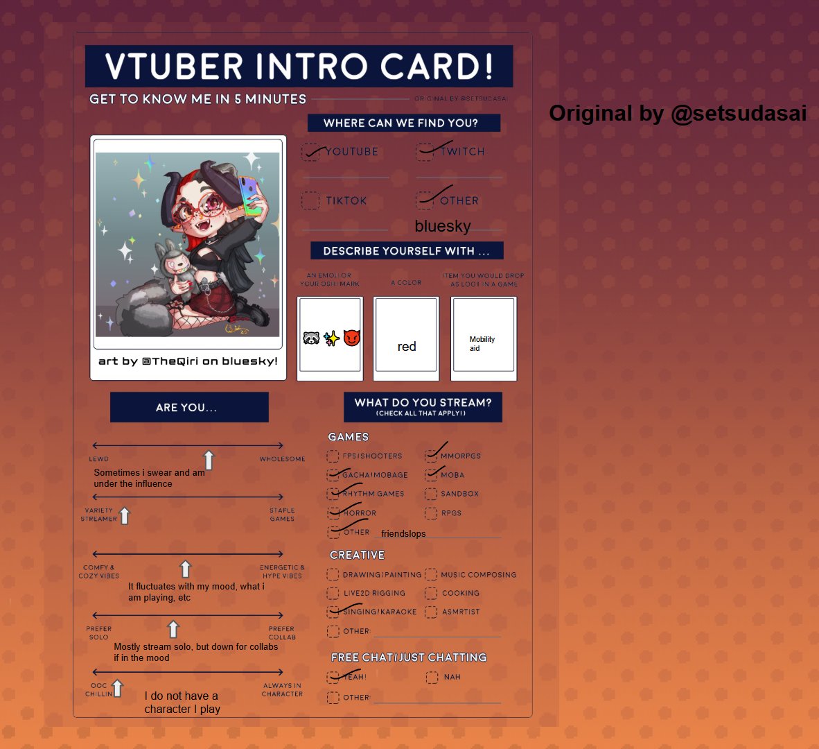 slykaylus's tweet photo. Thank you so much for showing up to my debut today guys!! I hope you like them as much as I like them!! Big shoutout to @MoshieDraws for such an amazing customizable!! #vtuber #VTuberEN #ENVTuber #VTubertakeover #midnightmoshiemodel https://t.co/OatU6R66Cv