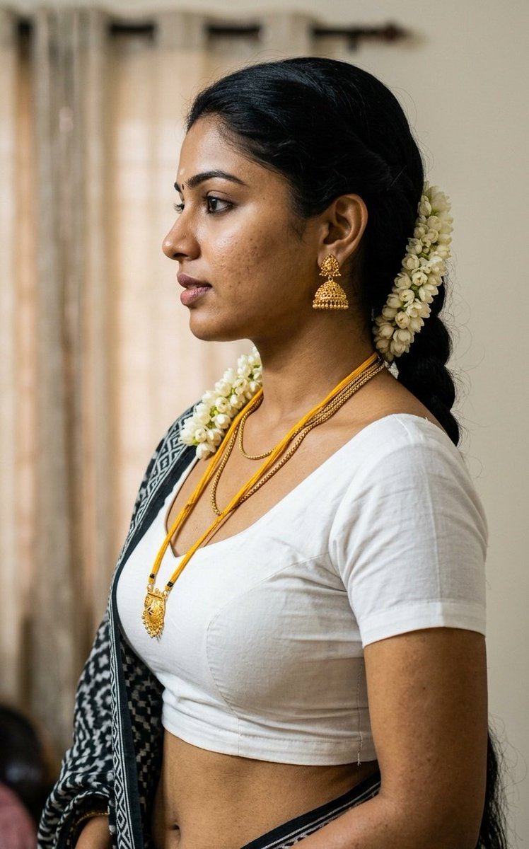 reenuuuuuuu's tweet photo. Three things we can do if we are alone at home and bored... 
1.wear mom's saree with jewels and Jasmine 
2.act as a housewife who waits to imaginary rugged husband
3.try to seduce and have naughty fun with husband 🏳️‍🌈🫦❤️ https://t.co/Hp1I1C1FMX