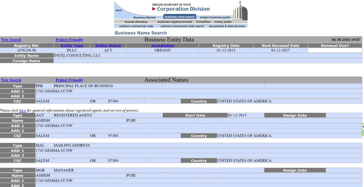 AzRepGillette's tweet photo. Hobbs used a major voter-roll integrity system, touching election data, voter records, database updates, ERIC, MVD, SAVE and system improvement… with an Oregon LLC whose public corporation record points back to a residential Salem address, in her own election.  

The contract record does not show a clear requirement for FedRAMP, AZDHS/Cyber Command, ADOA-ASET, or equivalent independent critical-infrastructure security testing. 

That it is a major due-diligence and cyber-governance failure. 
AVID was not ordinary software. Under federal critical-infrastructure, law  U.S.C  42. voter registration databases and associated IT systems fall inside election infrastructure.

 Arizona should be able to produce the complete vetting, testing, authorization, and risk-acceptance file immediately. Contract CTR057577, State Procurement Office record. 

 Is this why Fontes doesn’t want to share the data even under subpoena?    

Could it be the number of duplicates….  That’s the same person registered by two multiple political parties with separate registration numbers?? 

 The Glitch “narrative” not being fixed as Hobbs has declared. 

Q/A 
1.Was AVID ever submitted to ADOA-ASET as a mission-critical state IT project? NO!
2.Was AVID ever reviewed by Arizona Department of Homeland Security / Cyber Command? NO!
3.Was there an authorization-to-operate package for AVID? UNK!
4.Did AVID undergo FedRAMP, StateRAMP, AZRAMP, ASET, AZDHS, CISA, or equivalent independent testing? NO!
5.If not, who approved operating a voter-registration database without that independent review? HOBBS- FONTES
6.Was AVID hosted in a cloud, vendor-managed, or third-party environment requiring cloud-security authorization? YES, MS CLOUD per the contract.
7.Did the contract require penetration testing, source-code review, vulnerability scanning, audit-log validation, or independent red-team testing? NO!
8.Did the contract allow the State or an independent third party to test AVID without vendor permission or limitation? NO!
9.Were county recorders told whether AVID had passed independent security testing? UNK!
10.Who signed the risk acceptance for AVID as a critical election-infrastructure system? Allie Bones, Hobbs and renewed by Fontes!