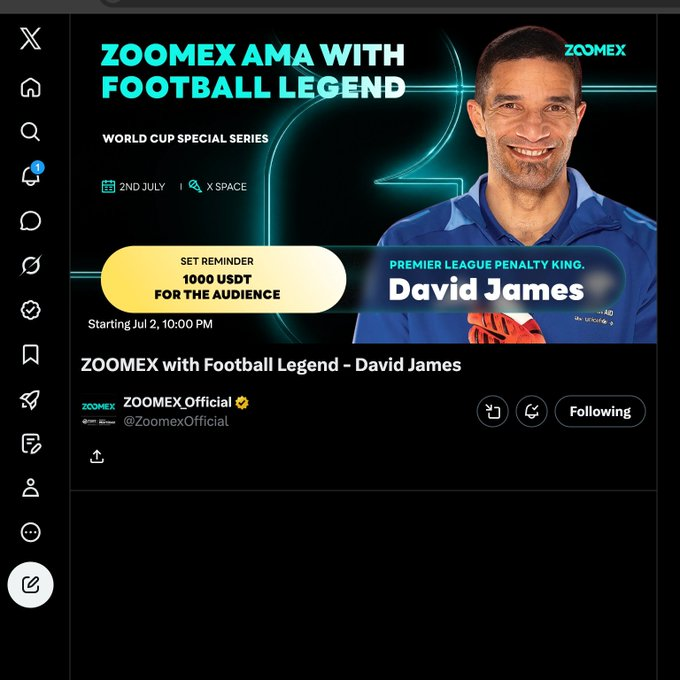 arccryptic057's tweet photo. @ZoomexOfficial @jamosfoundation How important is communication between a goalkeeper and defenders and what habits build real trust within the back line?

#ZOOMEX UID: 559282936
Thank you @ZoomexOfficial https://t.co/SKweroyZ50