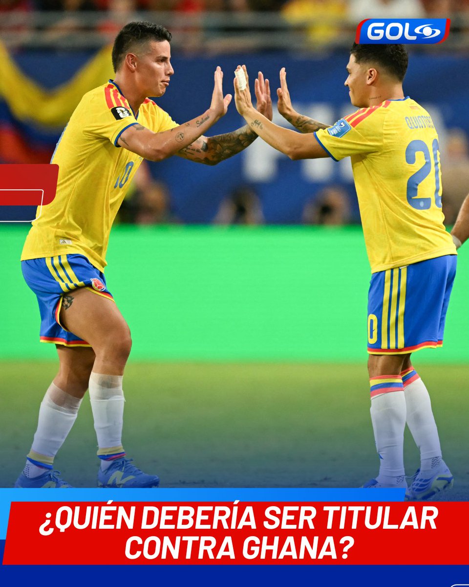 GolCaracol's tweet photo. Quedan pocos días para el partido de la Selección Colombia 🇨🇴 contra Ghana 🇬🇭 por el Mundial 2026 y en Gol Caracol ⚽ los invitamos a opinar 🗣️ sobre James Rodríguez y Juan Fernando Quintero ¡Nos vemos en los comentarios ✍🏻! #Fútbol2026 #SiempreFutbol 🤩 https://t.co/ZOGoFoVLE8