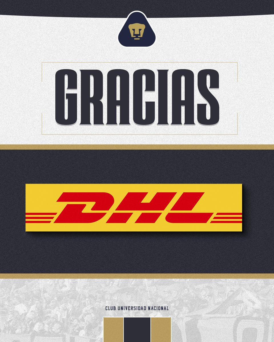 PumasMX's tweet photo. ¡Gracias por haber sido parte de nuestra historia, @DHLMex! 🐾📦
Hoy cerramos una etapa increíble vistiendo sus colores en nuestro pecho. Fueron años de garra, pasión y de entregar el corazón en cada partido. Gracias por confiar en el Club Universidad Nacional y ser un aliado incondicional de los Pumas.
¡El mayor de los éxitos en lo que venga! 💙💛