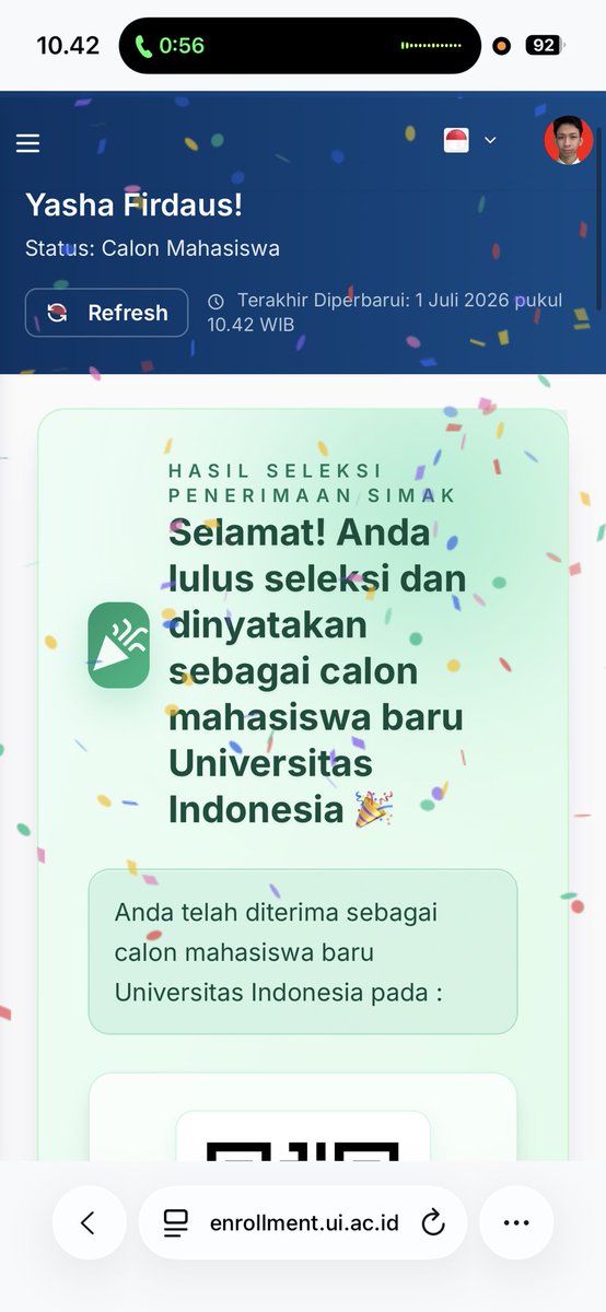 BISMILLAH LOLOS SIMAK UI 2026 tweet media