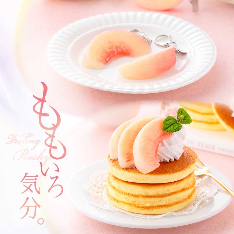 まおちゃん　　シュプレモフード 旬の桃🍑 みずみずしさそのままにグッズ化です✨ 季節特集「ももいろ