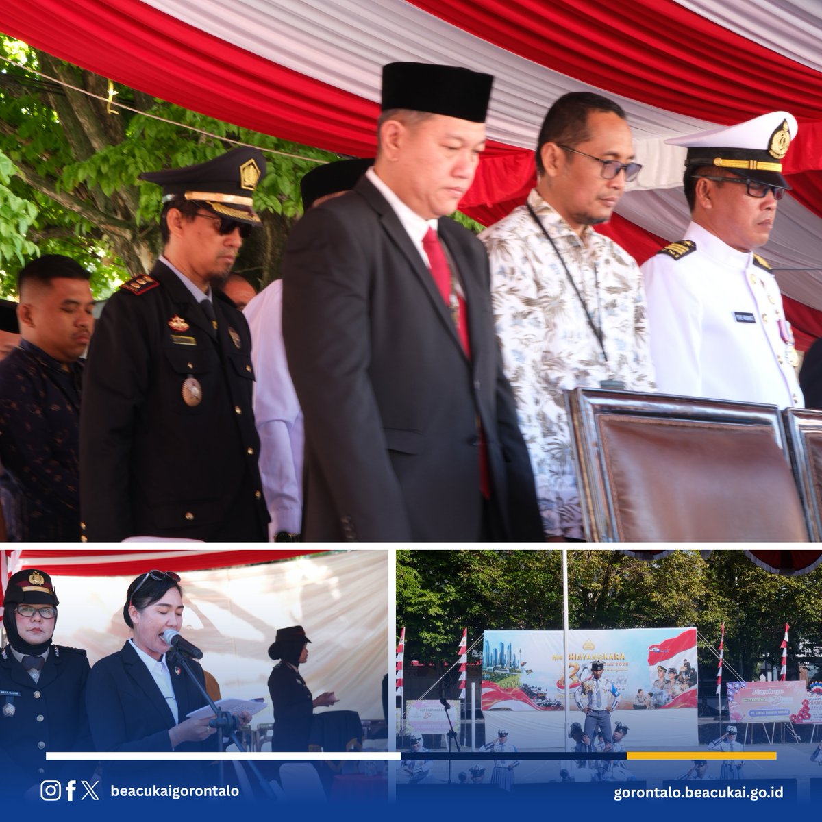 beacukaigto's tweet photo. Kepala Bea Cukai Gorontalo menghadiri Upacara Peringatan Hari Bhayangkara ke-80 yang diselenggarakan di Lapangan Taruna Remaja, Kota Gorontalo, Rabu (1/7). https://t.co/s6wRYRBmaE