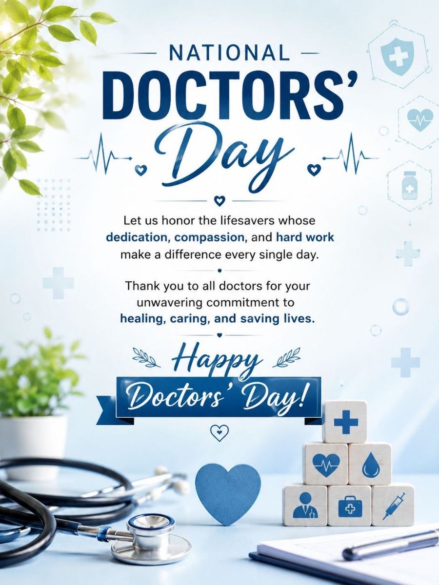 Ritula997131's tweet photo. Doctors play a very important role in our lives because they save people's lives. Today, on #NationalDoctorsDay, we pay homage to the doctors of Shah Satnam Ji Specialty Hospital and also thank Saint Gurmeet Ram Rahim Singh ji.

#NationalDoctorsDay2026 https://t.co/Q7q6LEMKmY