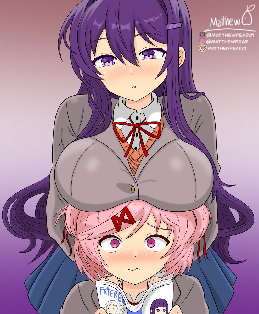 AFemboy91305's tweet photo. Wherever you want, Yuri—if you like, we can do it in the classroom. I-it's not like doing that to you turns me on or anything!!~🩷 https://t.co/XjbwYsCxLk