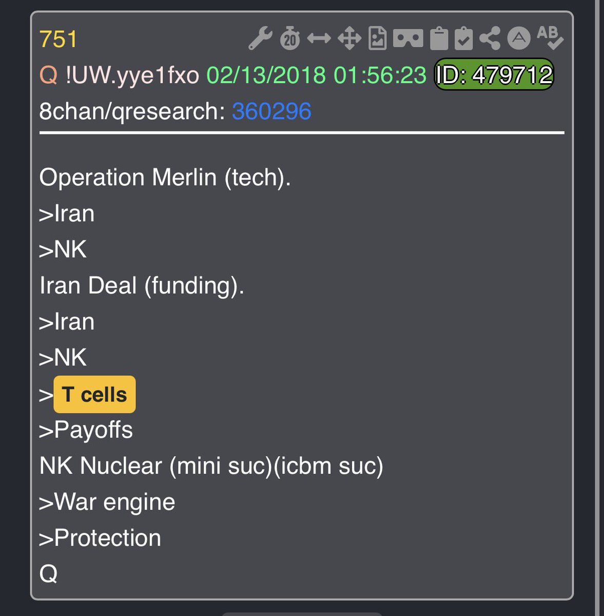 truestormyjoe's tweet photo. In 2018 Q suggested there are cures for cancers 

And we’d have a path for release 

I always took the T Cells in Q 751 as a double meaning.   (Terror and T cell cancer cure)

Now watch the video

@RealAbs1776 @BB_Maguire https://t.co/pU1z3BDyTO