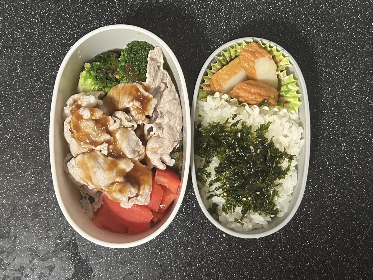 aiiku_ped's tweet photo. 冷しゃぶ弁当
自分はサラダチキン買うの忘れておにぎりのみです🥹 https://t.co/mBHEPYj4Iv