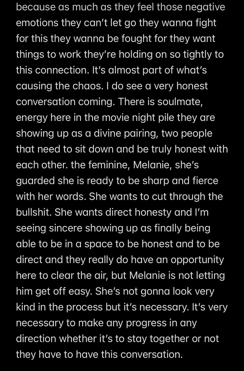 maykay720's tweet photo. Melcere movie night check in (tarot edition) 
I’m gonna do this in 3 parts cause it’s too lengthy to be on one page 
#loveislandusa 

Part 1: Movie Night https://t.co/cFhz1GEb55