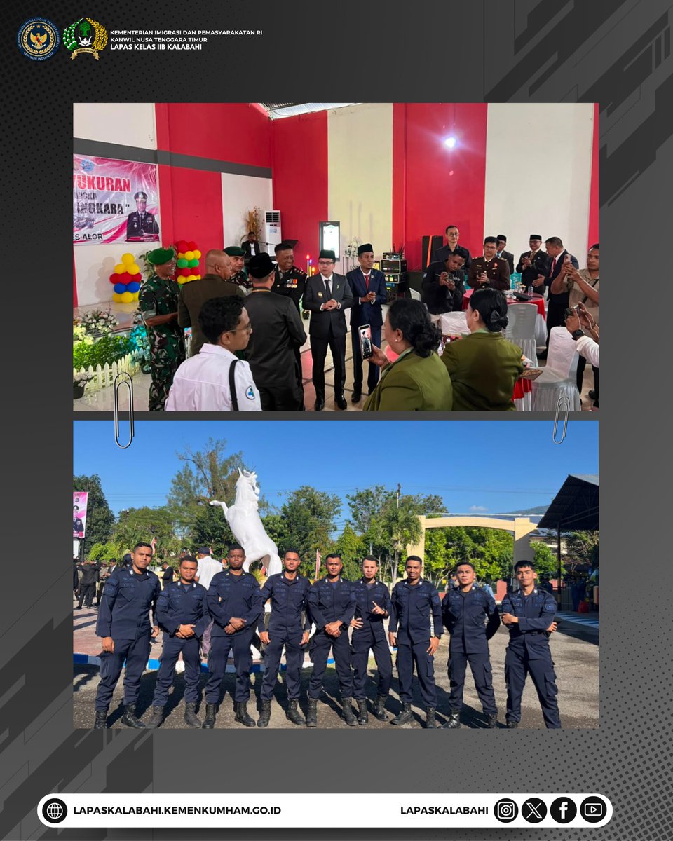 LapasKalabahi's tweet photo. Lapas Kalabahi Hadiri Upacara dan Syukuran HUT Bhayangkara ke-80, Perkuat Sinergi Antar APH

Selengkapnya: https://t.co/gHuLrHakXf

#LapasKalabahi 
#Kemenimipas 
#AlwaysTheBest
~ KanwilDitjenpasNTT https://t.co/h1PBuTT19C