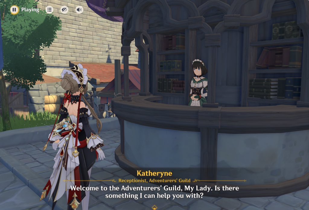 mizukipilot's tweet photo. katheryne having a special line when you’re using sandrone to claim dailies is so cute https://t.co/b6Zb9Lcx2L