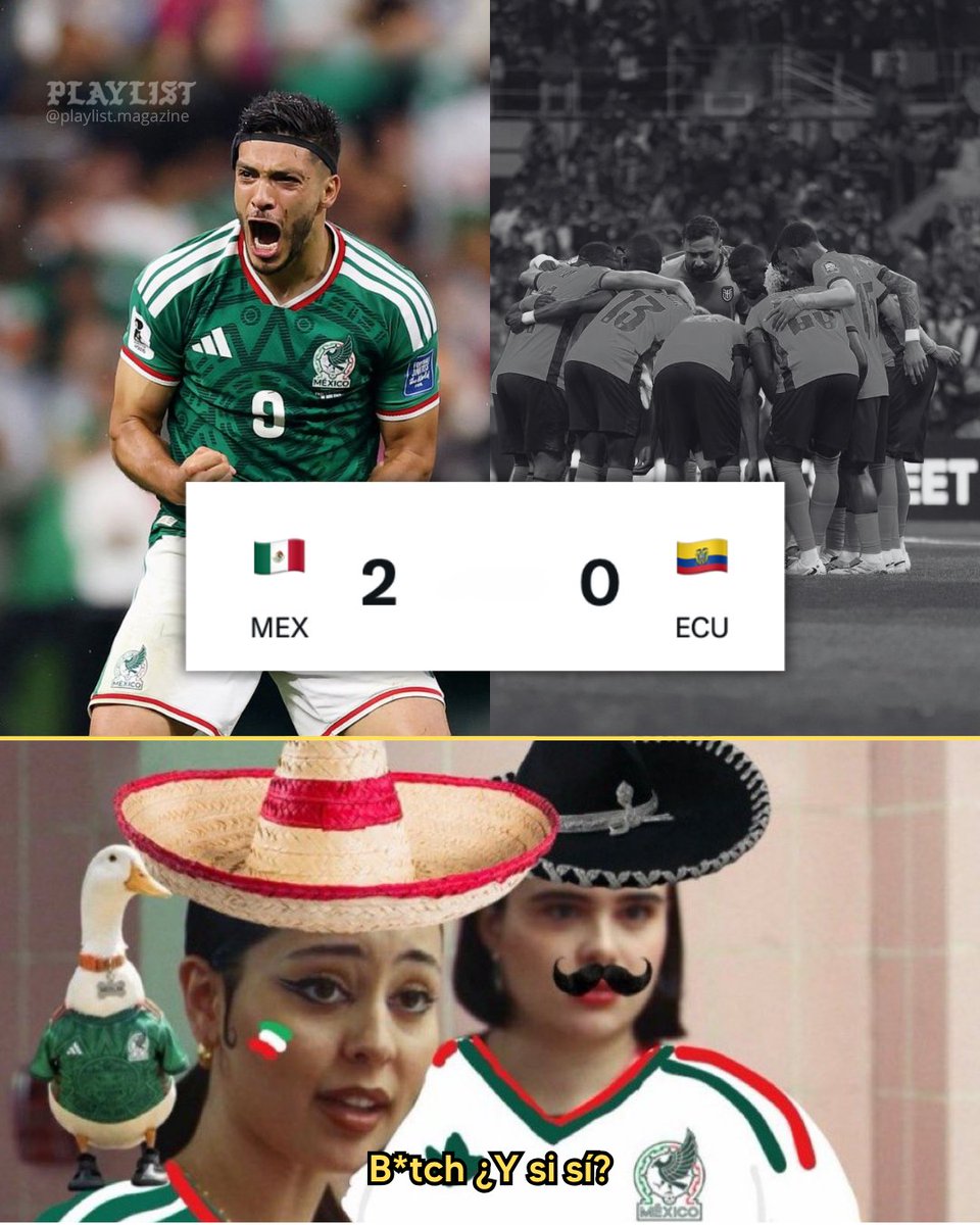 PLAYLIST_MAG's tweet photo. ¡MÉXICO HA ELIMINADO A ECUADOR DEL MUNDIAL! https://t.co/p5EQ5MlSJv