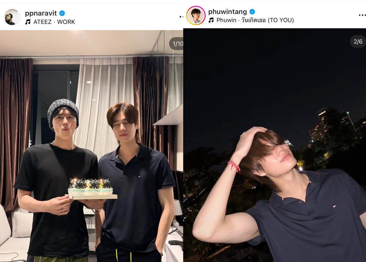 mrchuppw's tweet photo. 1. So, on the evening of july 4, 2025. Pond was seen with tawin and his mom. At that moment, I thought "is pond going to surprise phuwin with tawin? And take his mom home first?" 555555
2. It turned out that pond came to phuwin's condo alone and asked phuwin's friends to help surprise phuwin. Phuwin's friends were at phuwin's condo to make sure phuwin didn't leave and took a key from another one of phuwin's wallets to go pick up pond 55555 at that moment, phuwin was sleeping in his room and heard the condo door open 55555 phuwin was very surprised when he realized pond had come with a cake!
3. At 00.48 am on july 5. Pond posted a photo of the cake with the caption "🎂" it seems pond succeeded in surprising phuwin, since pond said he wasn't good at giving surprises 55555
4. Phuwin said that at the time, he was wearing soccer shorts and asked pond not to post the photo while he was wearing them. Phuwin asked pond to wait until he changed his shorts, but pond posted it anyway 5555555
5. In phuwin's insta post, you can see that he had already changed his shorts 5555 and I think pondhuwin were together at that time because I'm sure the photo was taken by pond. The angle of the photo is similar to photos pond usually takes ㅠㅠㅠㅠㅠ 🥹

#ปอนด์ภูวินทร์ #PondPhuwin