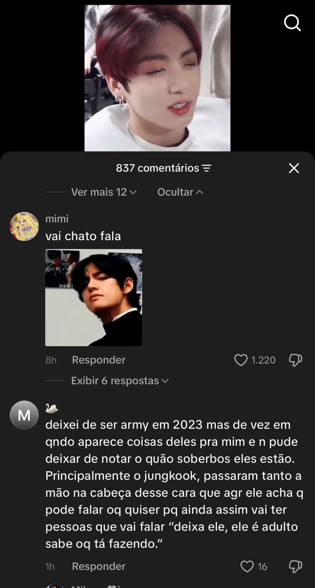 emyhejn's tweet photo. GENTE? as armys chata do tik tok chamando o jungkook de soberbo pq ele falou em live que não vai mais fazer nada no cabelo ??? https://t.co/pVzhDMpEoU