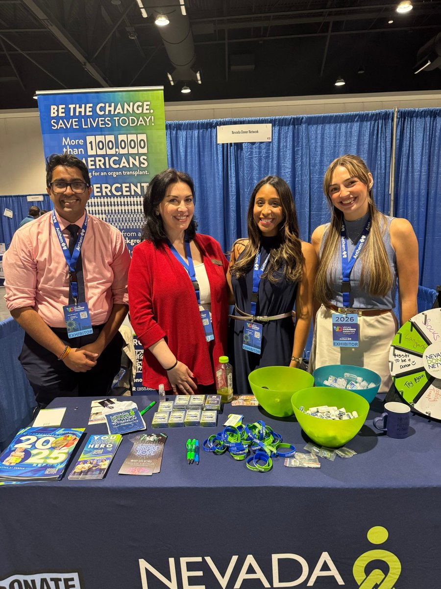 NVDonor's tweet photo. Thanks @LVChamber’s 2026 Business Expo! We appreciate everyone who came by our table to learn more about what we do. #DonateLife #VegasChamber https://t.co/FwF4Sj8xeb