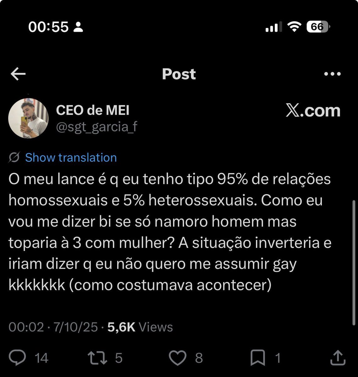 user3468964's tweet photo. Repare que 100% das vezes que falam essa bosta de que não se nasce gay SEMPRE é um bissexual falando isso. Nunca falha. É sempre esse discurso maldito que sexualidade é construção social. https://t.co/QtIQThva10