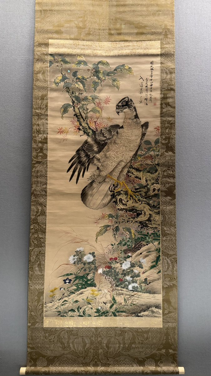 コレクション作品も本当に良かった。 ホトトギスと虹は、北斎の肉筆画。