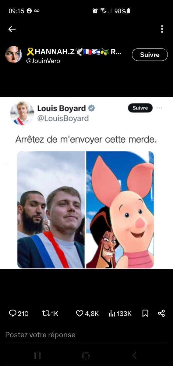 Gabriel000770's tweet photo. @LouisBoyard Le ptit louis défend le ptit frère de son garde du corps 🤣 https://t.co/Fz9j3nMIPu