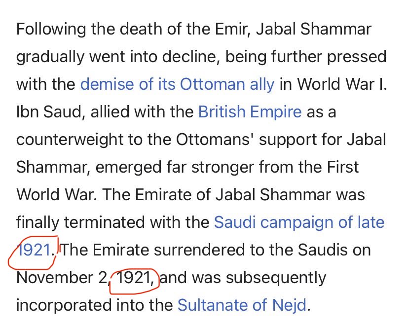 RingleaderABC's tweet photo. @hosgrave @ibmsulaymani @mohammed_hijab british take palestine in 1917

ibnu saud crushed the rasheedis in 1921

4 years later !!!!! 😂😂😂

do the maths u silly slave of taqiyatjou 🤣🤡 https://t.co/rSKUtCGF5T