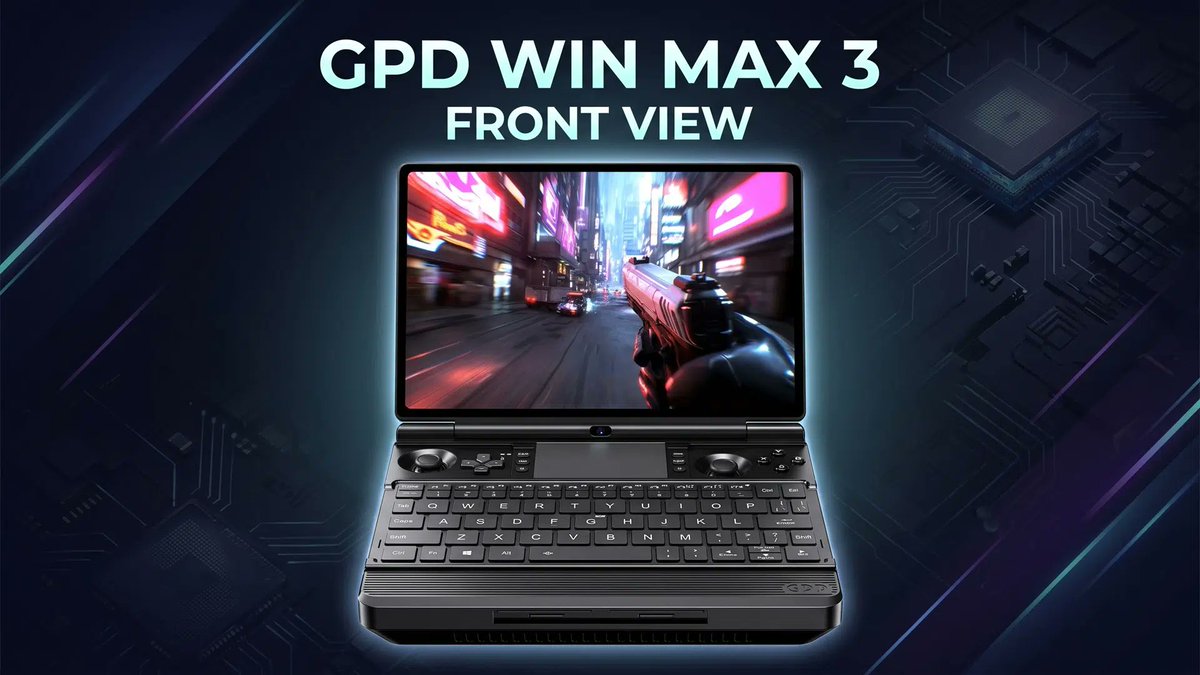 daily_gadget_jp's tweet photo. キーボードとゲームパッドを一体化された「GPD Win Max 3」のリーク情報が浮上、AMD Ryzen AI Max+と128GBメモリ・165Hz有機EL搭載か
https://t.co/4seRAacjhJ
#デイリーガジェット #GPD https://t.co/lAV26DEqWj