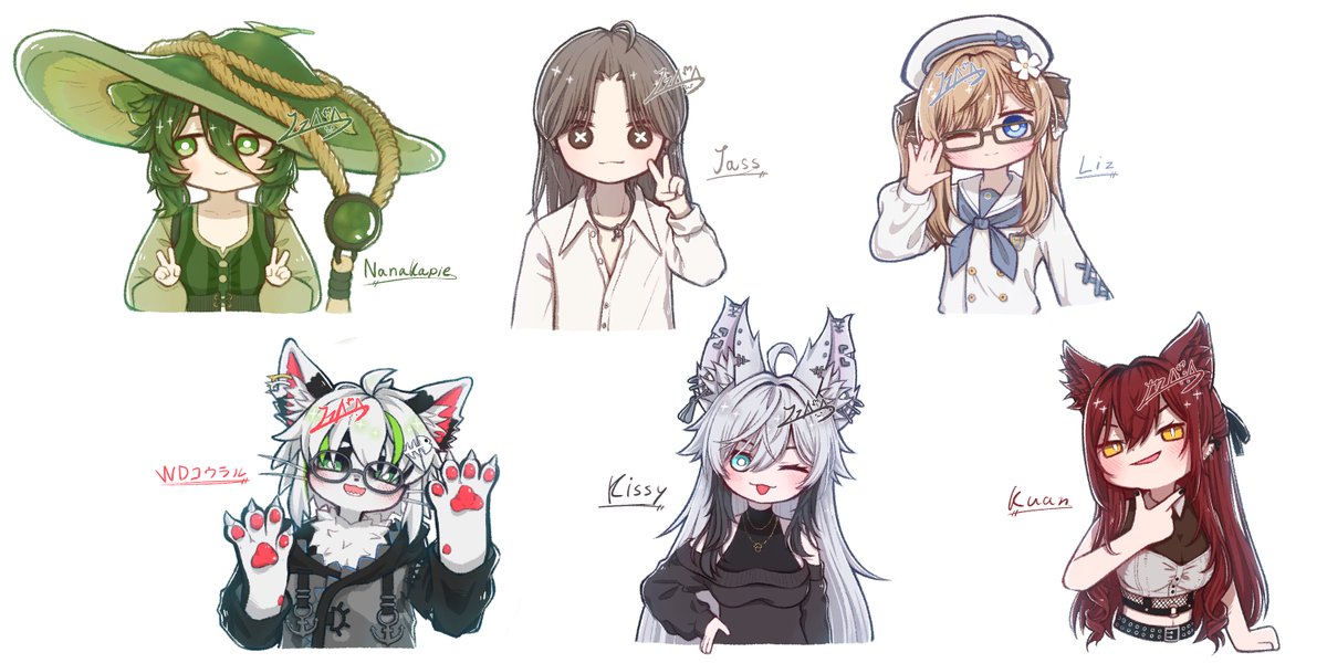 Izanakun_VRC's tweet photo. お待たせしました～！
『インスタンスに来たら描く』企画の後半の方々です😋
みんな可愛くて描きごたえあって楽しかった～

ウォーターマークなしのアイコンサイズ欲しい方はDMにお声がけ下され https://t.co/tE9AfPXMbW