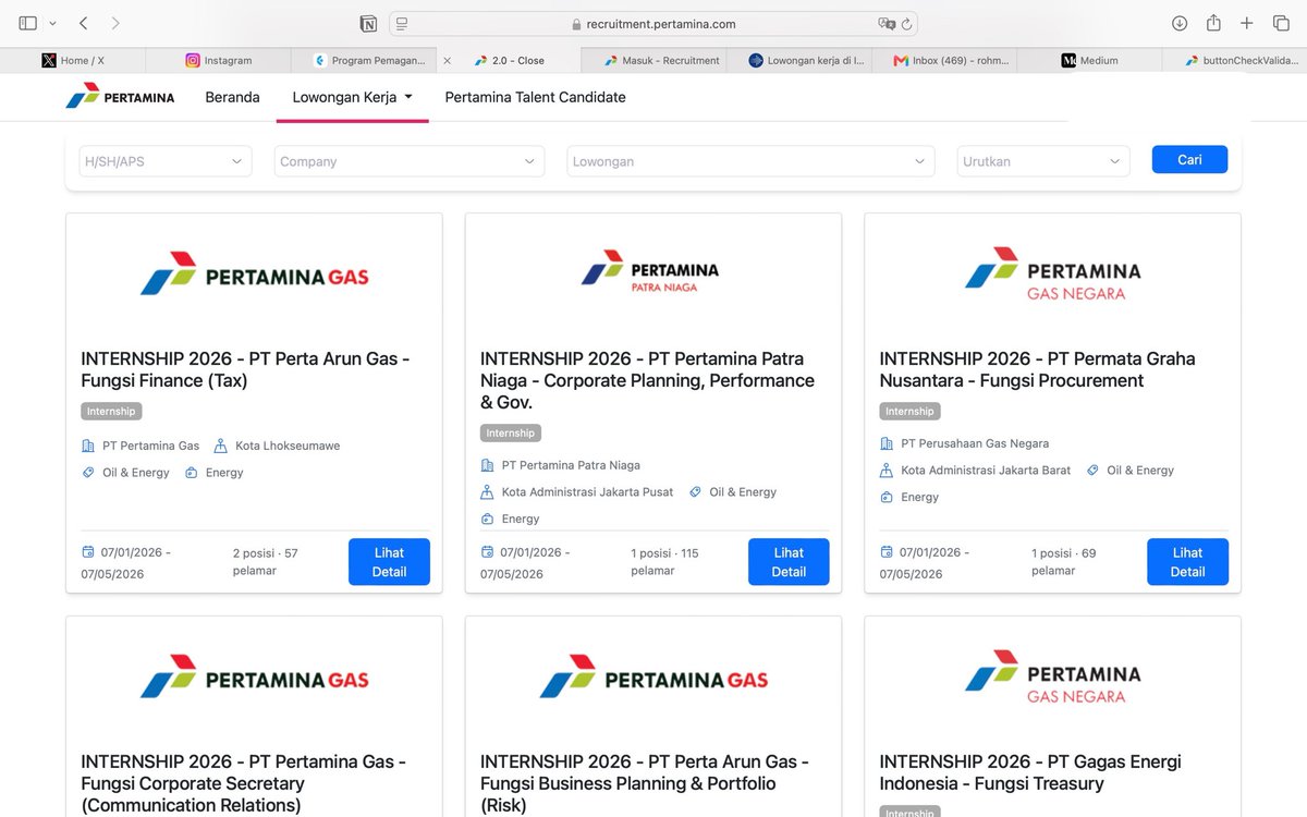 rizefield's tweet photo. internship Pertamina Group resmi dibuka! 

buat tmn-tmn fresh graduate yang mau mulai karier di pertamina, silahkann daftarr yaa!!! ada 21+ entitas pertamina group yang lagi buka di program ini. periode registrasi 1–5 juli 2026, cuma 5 hari! jadi gausa ditunda-tunda ya guys, langsung daftar aja. PAID ✅
