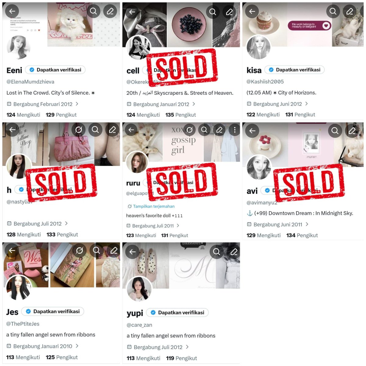 rocstv's tweet photo. wts acc ba f100+ ylama

💰 Rp28.000

* verif email only (haromail), eeni (hotmail)
* ⁠gogreen
* belum masuk htmt 
* ⁠dapat data lengkap
* sudah bisa ganti email

#bealanja #zonauang acc akun ba kosongan https://t.co/TA7xFmyXcC