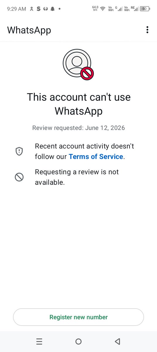 Yadavrohit010's tweet photo. @WhatsApp WhatsApp account band ho Gaya hai kya kare jisse fir se reopen ho jaye https://t.co/pAj2ygKR3Z