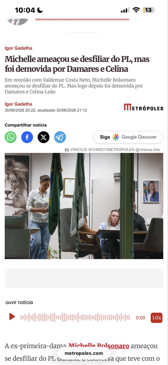 soaresiury1's tweet photo. LIGUEM  os pontos…

Michele avisa todas as amigas em reunião que iria massacrar o FLÁVIO( ódio e RANCOR) e diz que serve a Deus 

depois faz reunião COM CELINA E DAMARES  SECRETA para decidir saída  do PL,  PQ  percebeu que destruiu FLÁVIO.

QUAL O NOME VOCE DARIA A ESSE FILME? https://t.co/vyqptBy5pC
