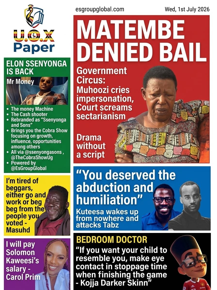 UOXpaper's tweet photo. Good morning everyone 
Wednesday UOX Paper is out
(Check sports paper below) https://t.co/wHkzRYfF0B