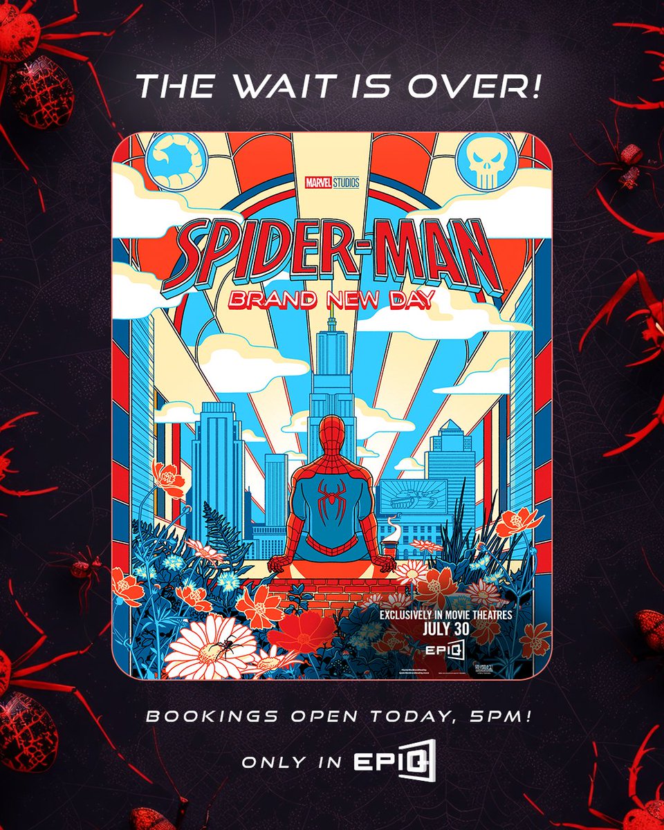 Trendswoodcom's tweet photo. #SpiderManBrandNewDay - EPIQ Screens Bookings Will Open Today At 5 PM 

In Cinemas July 30 https://t.co/ixWelRWaZp