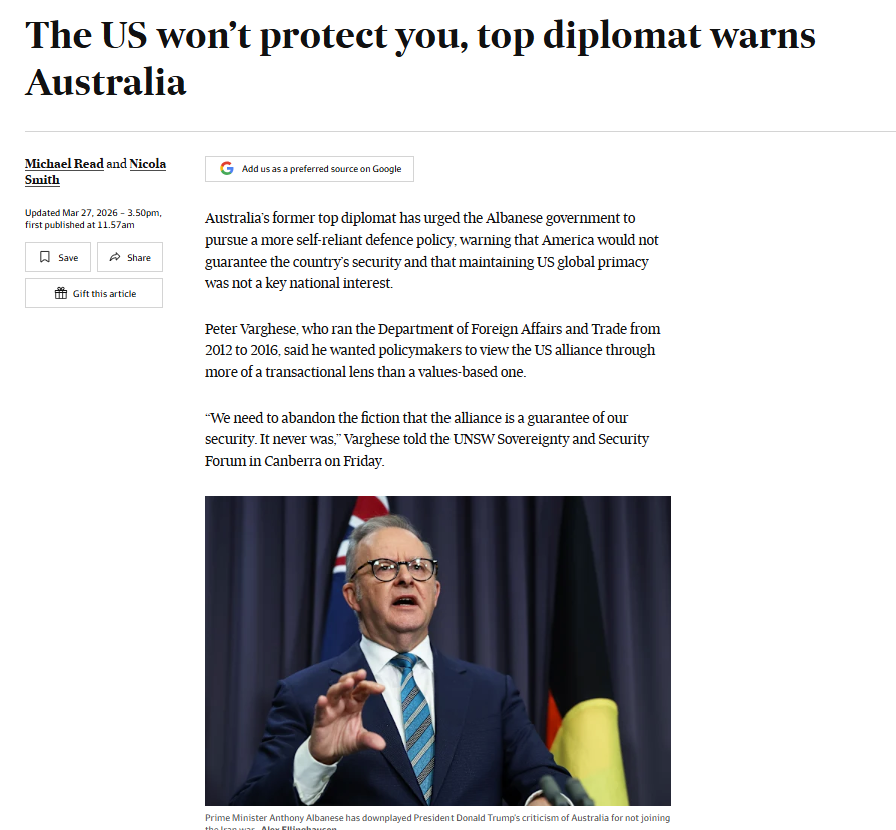 OthersdoUnto's tweet photo. @ChrisJesberg @PaulineHansonOz All the radical lefties at the Financial Review dont concur with you my friend https://t.co/jtCRZG0y7a