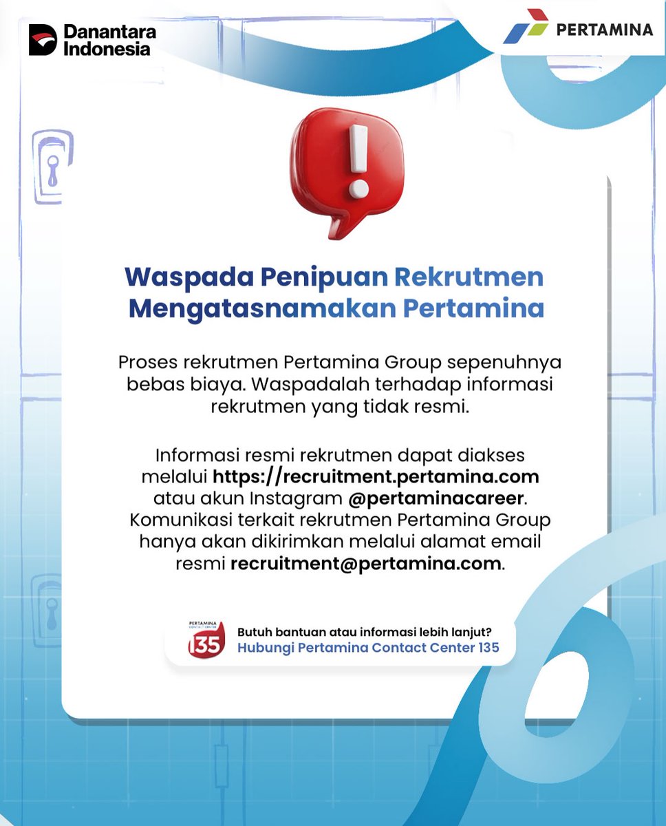 KampusUpdate's tweet photo. 🎉RESMI DIBUKAAAA 🎉
Pendaftaran Internship Pertamina Group Tahun 2026 🥳

WOWW BANGETT 400+ POSISI tersebar di 21+ ENTITAS Pertamina Grup

Inilah saatnya Sobat untuk mengembangkan kemampuan dan menambah pengalaman di dunia profesional bersama Pertamina! 🚀✨

📌 Cara mendaftar:
✨ Buat akun di 🔗https://t.co/V2PaHV3fSE
✨ Lengkapi data diri hingga 100%
✨ Buka menu Lowongan Kerja
✨ Pilih Internship dan lamar posisi yang paling sesuai dengan keinginanmu

Periode pendaftaran : 1 - 5 Juli 2026

Jangan ditunda-tunda, karena kesempatan terbaik gak bisa nanti-nanti 🤫

👉 Daftar sekarang dan wujudkan pengalaman Internship impianmu bersama Pertamina!

Kalau sudah berhasil daftar, langsung bisikin donk daftar di entitas mana dan fungsi apaa? 👇😆
