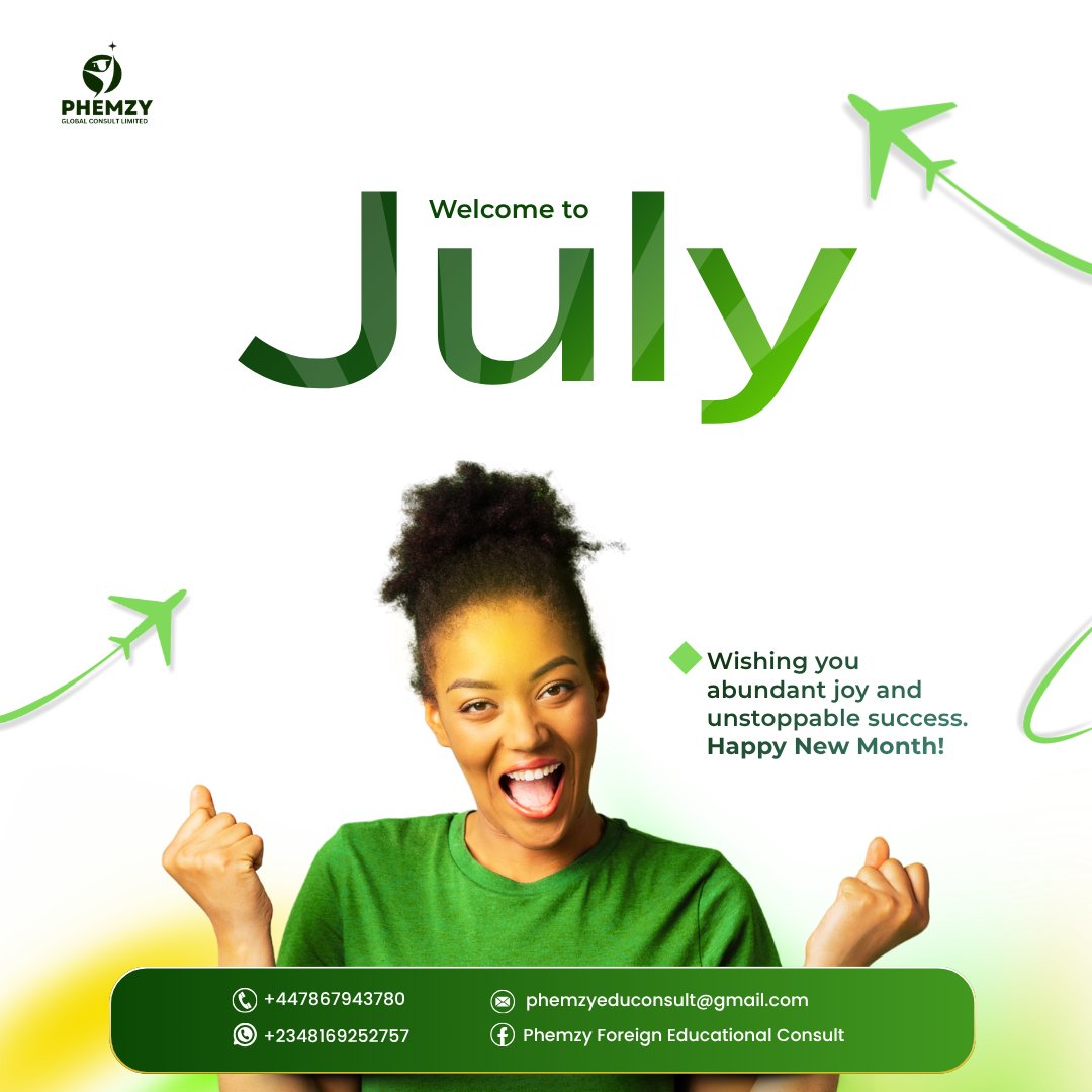 PhemzyGlobal's tweet photo. ✨✨Welcome to July!✨✨

A brand-new month is here—a fresh chapter filled with new opportunities, greater possibilities, and countless reasons to believe that your best days are still ahead.

Happy New Mouth https://t.co/bNISGh5bN6