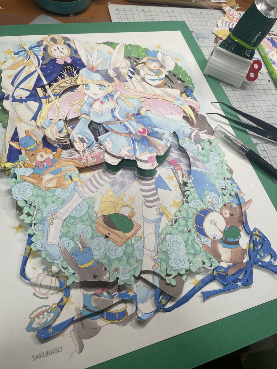 紗蔵そうさく展 シャドーボックスを作ろうといるが、なかなか進まない