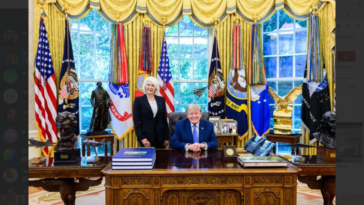 JuanOSavin107's tweet photo. Tina Peters stood in the Oval Office today.The real battle has only just begun.
In the mighty name of God, we seek His divine guidance and celebrate His faithfulness as we press forward to victory. https://t.co/xerv25iAA3
