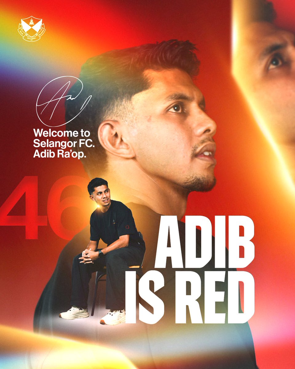 selangorfc's tweet photo. ๐๐ฑ๐ถ๐ฏ ๐ฅ๐ฎโ๐ผ๐ฝ #IsRed! ๐ด
๐ Learn more on our new signing at https://t.co/a4qV4ZCbwF ๐ฒ
#SelangorFC #ThisIsSelangor
#AdibIsRed https://t.co/nn2N9uRGZu