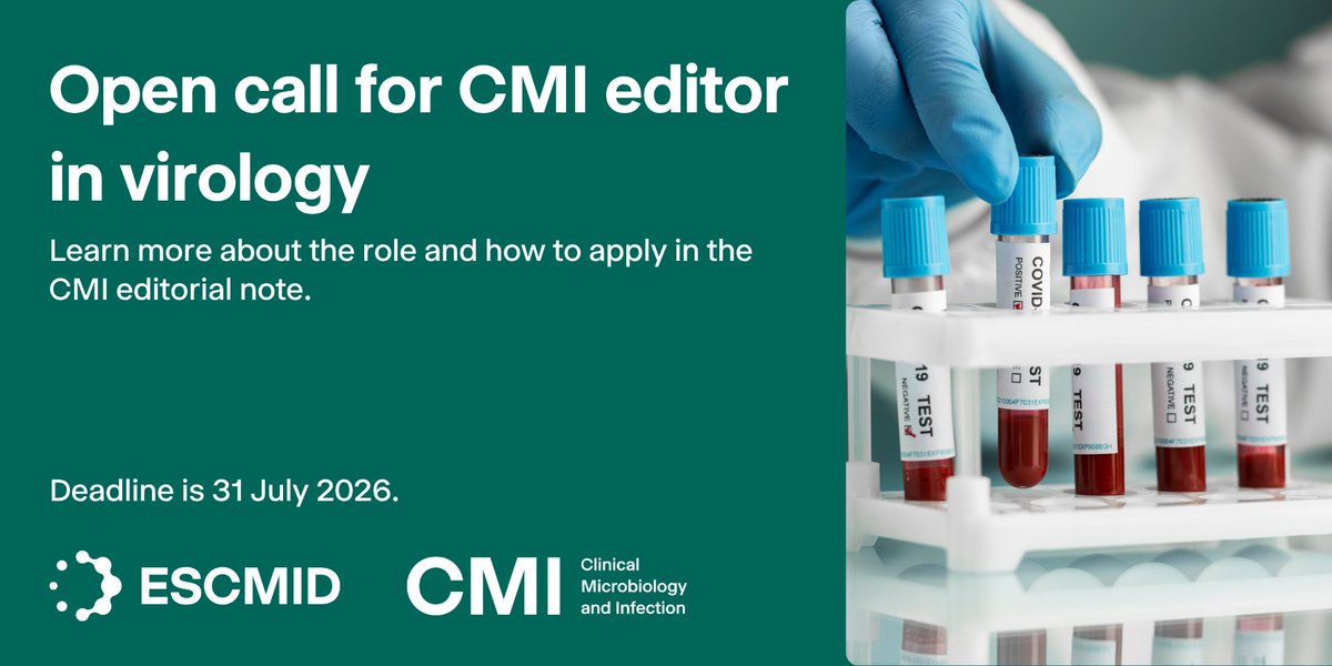 CMIJournal's tweet photo. 📣 Deadline for the open call to join the CMI editorial board as an editor in virology is July 31st!

Learn more about the qualifications and expectations of the role, and how to apply in the editorial note: https://t.co/z2Vn5lGws4 https://t.co/fMu2Lcaiz2